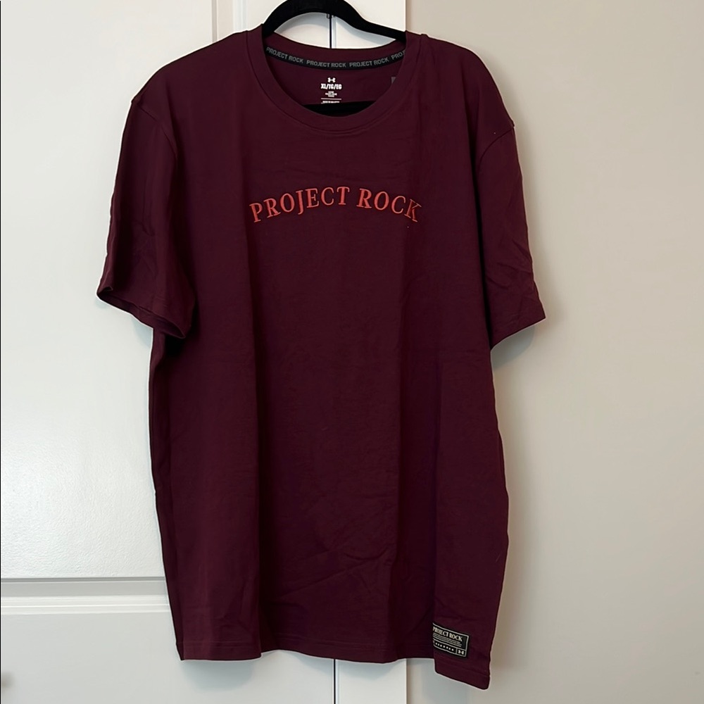 Under Armour Project Rock Maroon T-Shirt